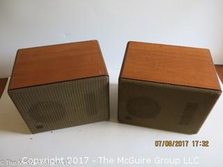 Pair of vintage "RS" shelf speakers; 10 1/2 x 14 1/2 x 11T 