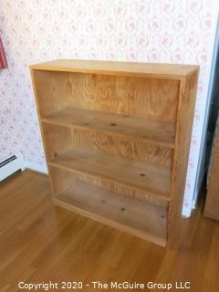 Unfinished Wood Three Level Book Shelf; 36 x 11 1/2 x 41" tall