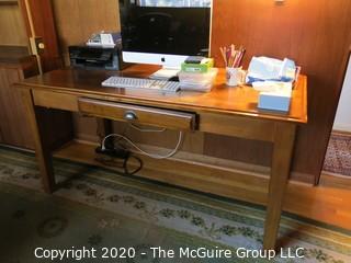 Wooden Desk with one drawer; 30 x 60 x 30" tall