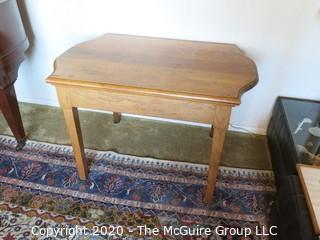 Oak Side Table; 29 x 43 x 28" tall