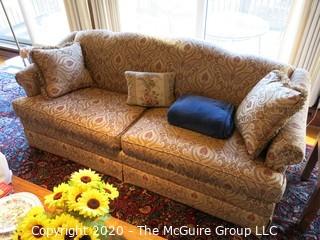 Upholstered Two Seat Couch Sofa and matching Chair; Thomasville; 86 x 34 x 18 1/2" seat height