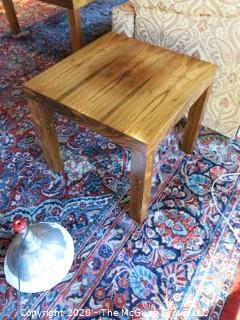 Small Wood End Table; 20 x 20 x 18" tall