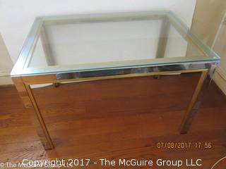 Modern Chrome and Glass Coffee Table; 22 x 32 x 20 1/2T