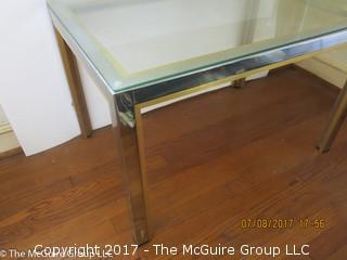 Modern Chrome and Glass Coffee Table; 22 x 32 x 20 1/2T