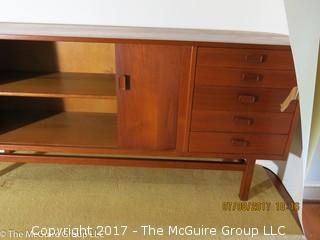 Mid Century Modern Teak Credenza by Nils Jonsson for Hugo Troeds; Sweden; 67W x 16 1/2D x 30 3/4"T