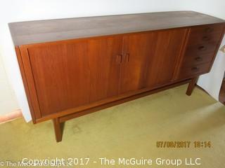 Mid Century Modern Teak Credenza by Nils Jonsson for Hugo Troeds; Sweden; 67W x 16 1/2D x 30 3/4"T