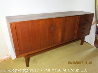 Mid Century Modern Teak Credenza by Nils Jonsson for Hugo Troeds; Sweden; 67W x 16 1/2D x 30 3/4"T