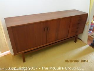 Mid Century Modern Teak Credenza by Nils Jonsson for Hugo Troeds; Sweden; 67W x 16 1/2D x 30 3/4"T