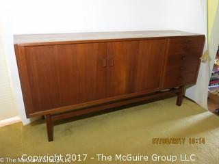 Mid Century Modern Teak Credenza by Nils Jonsson for Hugo Troeds; Sweden; 67W x 16 1/2D x 30 3/4"T