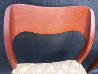 Set of (6) Danish No. 71 Chairs by Niels Otto Moller for J. L. Molle;  Mid Century Modern (MCM) 