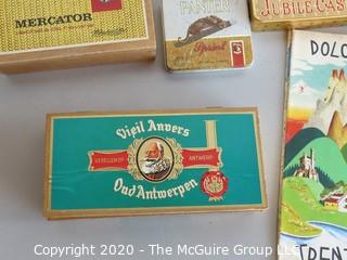 Collection including Cigar and Cigarette Tins 