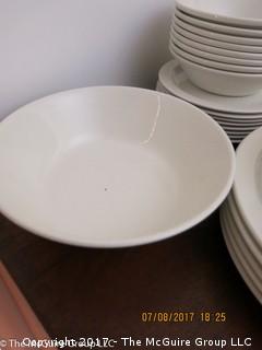 Collection of ceramic dinnerware, including creamer and sugar; made in England 