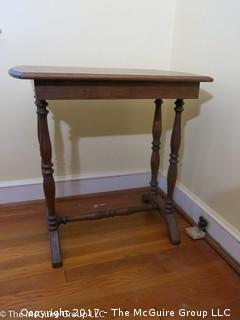 Wooden Side Table with Scrolled Legs; 16 1/2 x 25 1/2 x 26T 