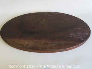 Asian Hand Carved Wooden Tray with Inlaid Mother of Pearl Decoration.  Measures approximately 23 1/2" x 14 1/2"