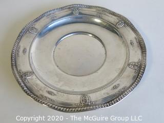 Two Sterling Silver Serving Trays, one marked Wallace Sterling. Together they weigh approximately 975 grams.