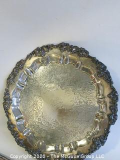 Group of Three Silver Plated Serving Trays