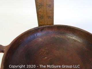 Hand Made Red Clay Pottery Double Handle Bowl. Made in Peru. Measures approximately 8" in diameter including handles