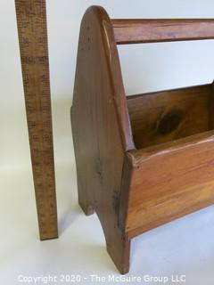 Primitive Oak Magazine Holder or Rack