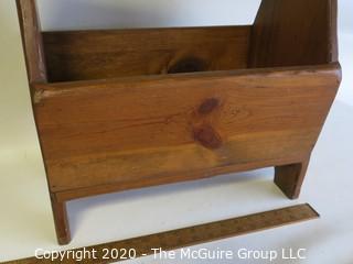 Primitive Oak Magazine Holder or Rack