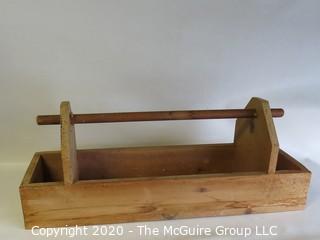 Hand Made Tool Carrier. Measures approximately 27" X 9"