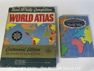 Two Vintage World Atlases