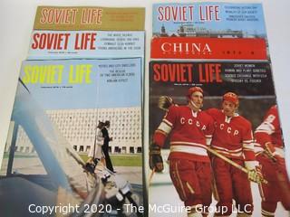 6 Soft Cover Periodicals from the 1970's: Including Soviet Life and China Pictorial