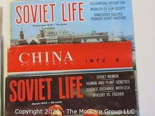 6 Soft Cover Periodicals from the 1970's: Including Soviet Life and China Pictorial