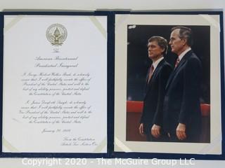 1989 Inauguration of Bush & Quayle Memorabilia 