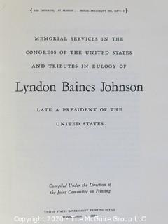 Lyndon Baines Johnson Memorial Tributes Delivered in Congress