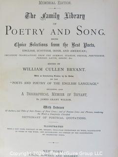 Hard Cover of Poetry and Song by Bryant