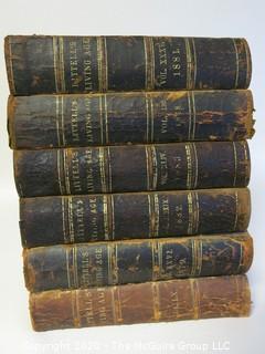 39 Volume Set of Littell's Living Age.  Some cover and spine damage.  