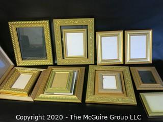 Group of Gold Gilt Frames with Glass.