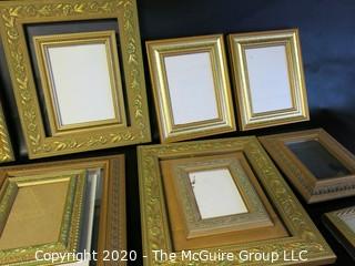 Group of Gold Gilt Frames with Glass.