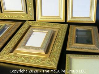 Group of Gold Gilt Frames with Glass.