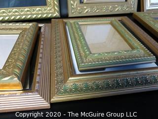 Group of Gold Gilt Frames with Glass.