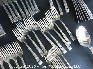 Full Set of Community Plate Silver Plate Flatware.  8 Place Settings and Serving Pieces