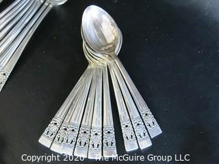 Full Set of Community Plate Silver Plate Flatware.  8 Place Settings and Serving Pieces