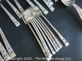 Full Set of Community Plate Silver Plate Flatware.  8 Place Settings and Serving Pieces