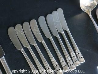 Full Set of Community Plate Silver Plate Flatware.  8 Place Settings and Serving Pieces