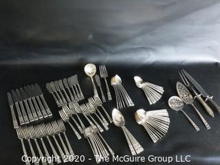 Full Set of Community Plate Silver Plate Flatware.  8 Place Settings and Serving Pieces