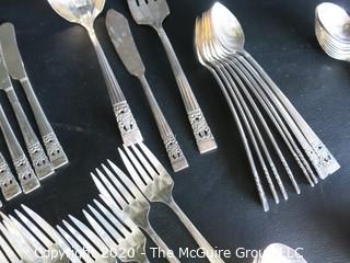 Full Set of Community Plate Silver Plate Flatware.  8 Place Settings and Serving Pieces