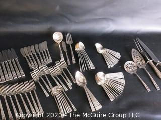 Full Set of Community Plate Silver Plate Flatware.  8 Place Settings and Serving Pieces