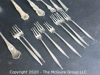 Set of Silver Plate Flatware with Mother of Pearl Handle Knives