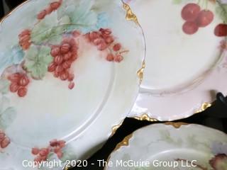 Set of 15 Hand Painted Hutschenreuther Selb LHR Bavarian China Plates. Signed by Artist.