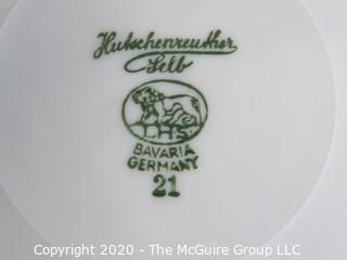 Set of 15 Hand Painted Hutschenreuther Selb LHR Bavarian China Plates. Signed by Artist.