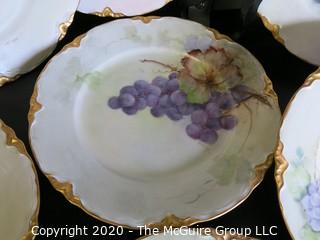 Set of 15 Hand Painted Hutschenreuther Selb LHR Bavarian China Plates. Signed by Artist.