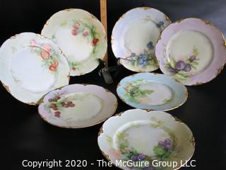 Set of 15 Hand Painted Hutschenreuther Selb LHR Bavarian China Plates. Signed by Artist.