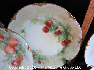 Set of 15 Hand Painted Hutschenreuther Selb LHR Bavarian China Plates. Signed by Artist.