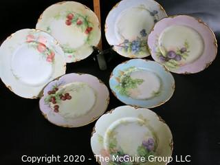 Set of 15 Hand Painted Hutschenreuther Selb LHR Bavarian China Plates. Signed by Artist.