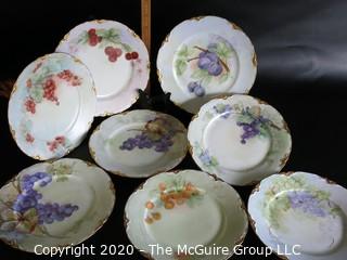 Set of 15 Hand Painted Hutschenreuther Selb LHR Bavarian China Plates. Signed by Artist.